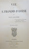 Life of St. Francis of Assisi Christian Biography 1894 French leather book