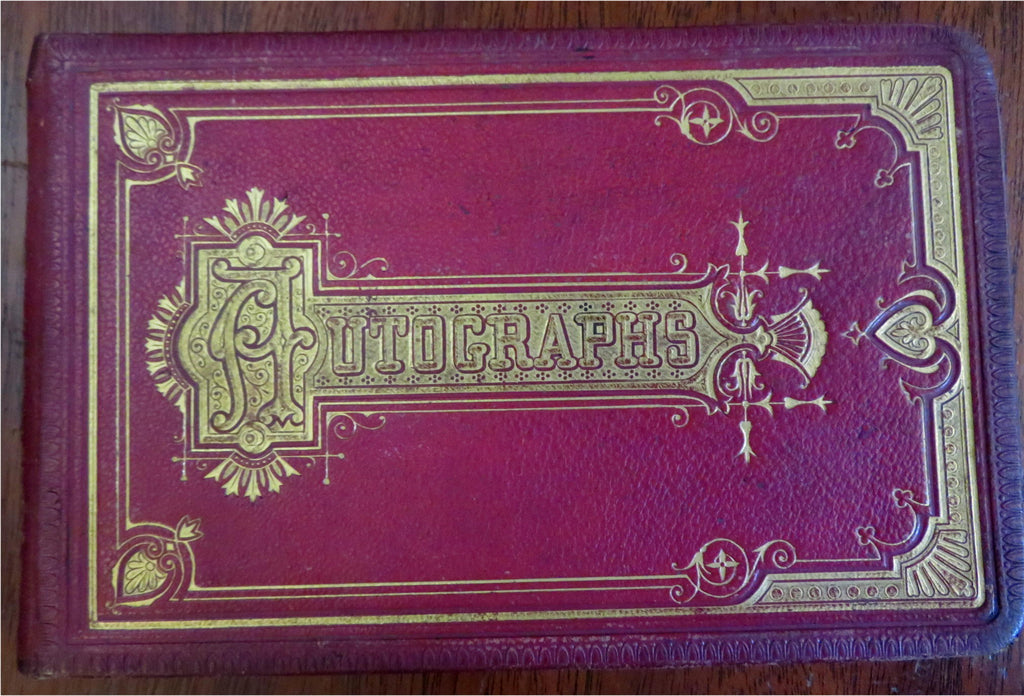Autograph Album c.1875 East Corinth Vermont & Mt. Washington NH leather book