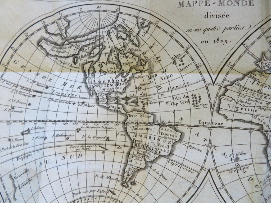 Napoleonic France Geography Book 1809 leather atlas w/ 16 world maps