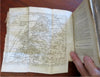 Napoleonic France Geography Book 1809 leather atlas w/ 16 world maps