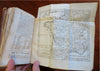 Napoleonic France Geography Book 1809 leather atlas w/ 16 world maps