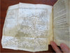 Napoleonic France Geography Book 1809 leather atlas w/ 16 world maps