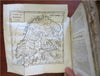 Napoleonic France Geography Book 1809 leather atlas w/ 16 world maps