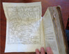 Napoleonic France Geography Book 1809 leather atlas w/ 16 world maps