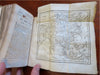 Napoleonic France Geography Book 1809 leather atlas w/ 16 world maps