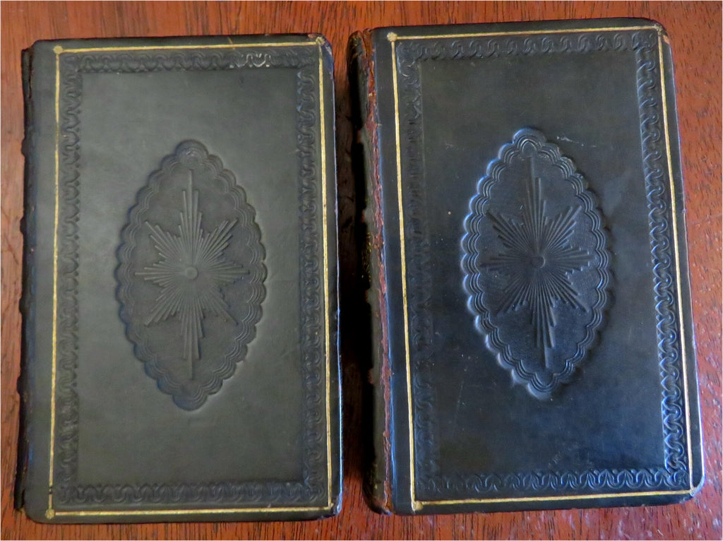 La Fontaine Collected Works French Literature 1824 leather 2 vol. set
