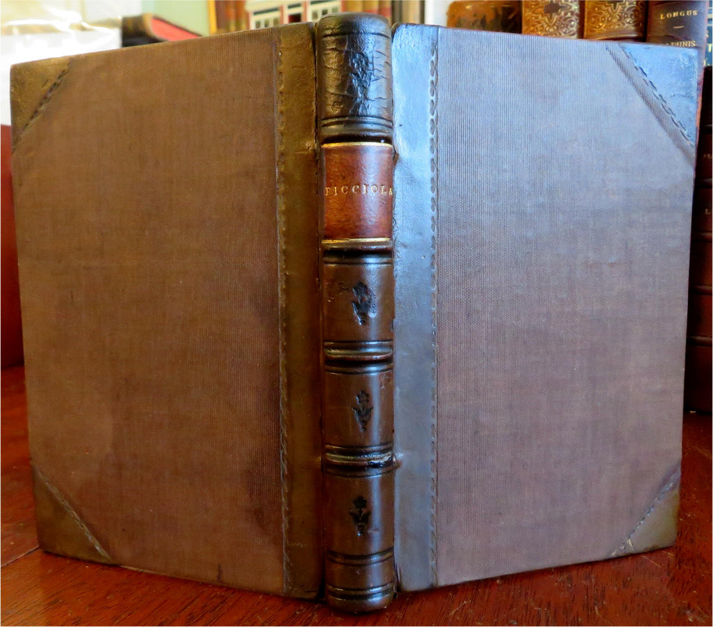 Picciola French Novel Literature 1845 Xaview Saintine Belgian leather book