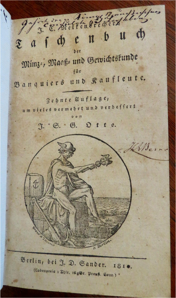 Handbook for Merchants Exchange Rates Shipping Information 1810 leather book