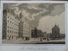 Amsterdam Holland Netherlands Lot x 2 City Views Stadthouse 1807 aquatint prints