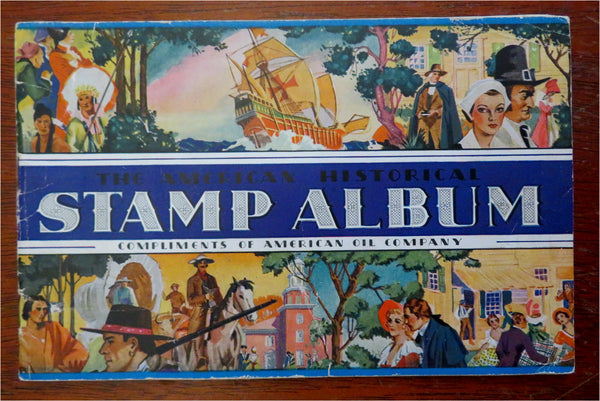 Historical Poster Stamp Collecting Album 1937 American Oil Company pro –  Brian DiMambro