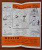 Mexico for All Vacations Promotional Travel Brochure 1938 illustrated ad w/ maps