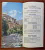 French Riviera Cote D'Azur c. 1950's French illustrated travel brochure lg. map