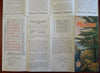 Maine 1928 rare pictorial tourist map vignettes Travel Hunting Fishing Skiing