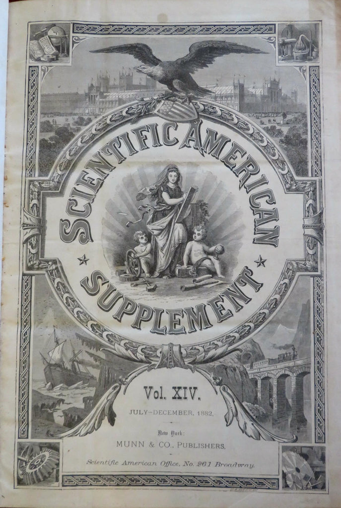 Scientific America Supplement 1882 July-December 26 issues large book