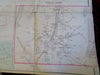 rare Adams Massachusetts 1900 huge City Plan linen backed folding wall map