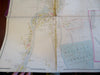rare Adams Massachusetts 1900 huge City Plan linen backed folding wall map
