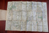 Newton & Brighton Massachusetts 1908 large Walker pocket map city plan