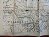 Newton & Brighton Massachusetts 1908 large Walker pocket map city plan
