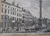 London Fire Monument Street Scene Architectural View c. 1780 framed print