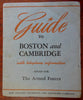 Boston Mass. & Cambridge city plans c.1943 WW II pocket map NE Telephone guide