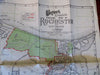 Rochester New York & Environs c. 1920's Wagner large folding pocket map