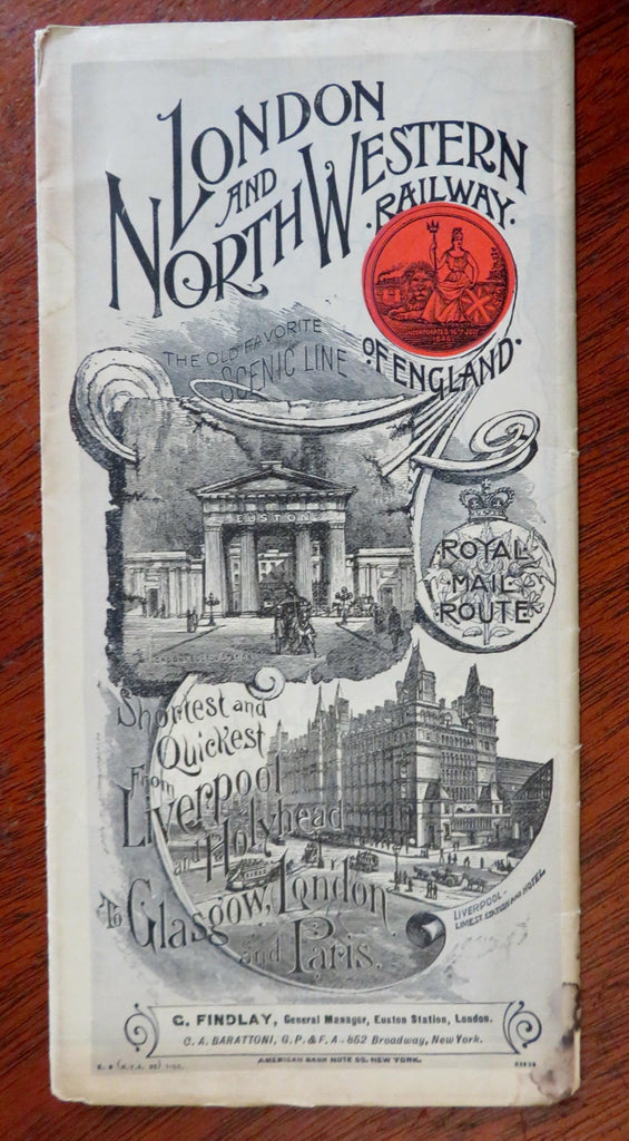 London & Northwestern Railway England Travel c. 1890 tourist brochure & map