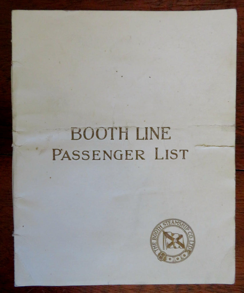R.M.S. Hildebrand Ocean Liner Passenger List 1923 tourist souvenir booklet