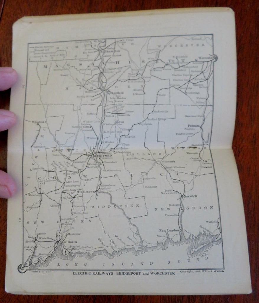 Southern New England Trolley Trips New York Conn. Mass. 1903 booklet w/ maps