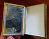 painted glass Secret Book box c.1850's Cathedral spine Rare splendid item