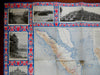Java & Sumatra Dutch Indonesia pictorial Map c. 1930's Travel promo brochure