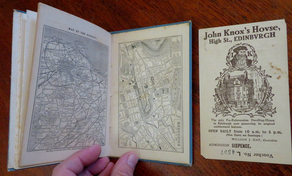 Edinburgh View Album & Travel Guide c. 1880's souvenir book 12 chromolithographs