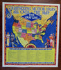 Salt Lake City Sightseeing Tours Gray Line c. 1920's tourist brochure w/ map