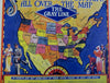 Salt Lake City Sightseeing Tours Gray Line c. 1920's tourist brochure w/ map