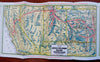 Western Pacific Railway Feather Canyon c. 1930 Panoramic Views Souvenir w/ map