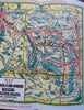 Western Pacific Railway Feather Canyon c. 1930 Panoramic Views Souvenir w/ map
