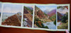 Western Pacific Railway Feather Canyon c. 1930 Panoramic Views Souvenir w/ map