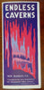 Endless Caverns New Market Virginia c. 1930's tourist promo w/ cartoon map