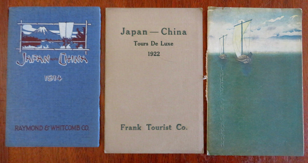 Sightseeing Tours Japan China Asia 1914-22 Tourist Promotional Booklets Lot x 3