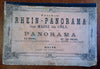 Rhine Panorama from Cologne to Mainz c. 1860 tourist souvenir panorama album