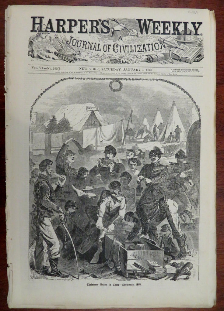 Christmas in Camp W. Homer Harper's Civil War newspaper 1862 complete issue