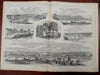 Fredericksburg Gen. Banks Harper's Civil War nwsppr 1862 issue Richmond VA map