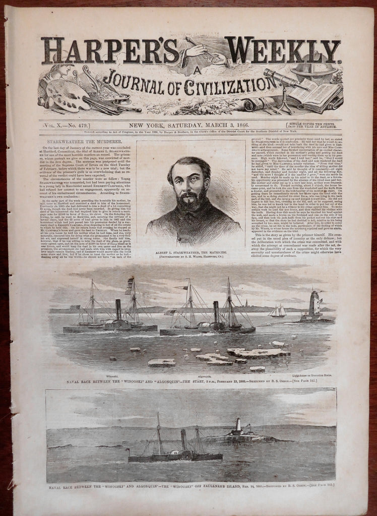 British Ironclad Navy NY MS. Reconstruction Era newspaper 1866 complete issue