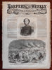 Southern States Rare Map Harper's Civil War newspaper 1861 complete issue