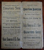 Boston Harbor rare folding pocket map 1890 Bouve Crawford Shoes advertising
