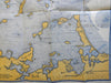 Boston Harbor rare folding pocket map 1890 Bouve Crawford Shoes advertising