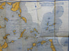 Boston Harbor rare folding pocket map 1890 Bouve Crawford Shoes advertising