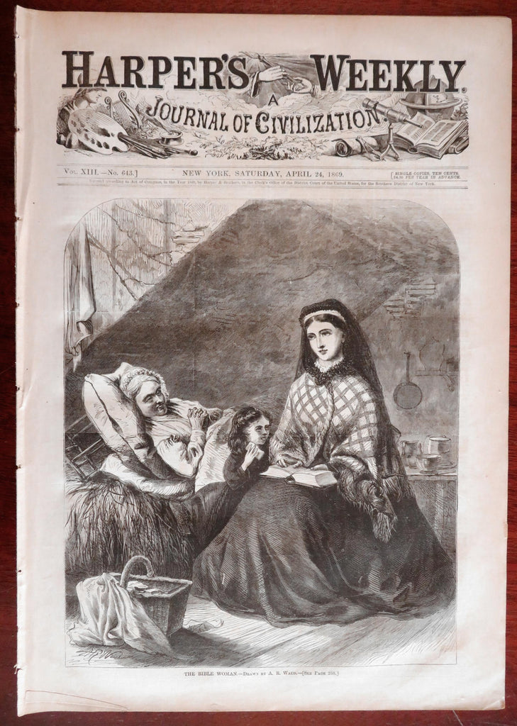 Nevada mining Suez Canal Harper's Reconstruction Era nwsppr 1869 complete issue