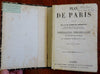 Paris city plan 1872 Dr. Pierotti Italian scarce color lithographed map w/ Index