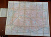 Paris city plan 1872 Dr. Pierotti Italian scarce color lithographed map w/ Index