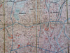Paris city plan 1872 Dr. Pierotti Italian scarce color lithographed map w/ Index